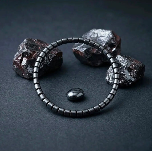 HEMATIA Pulsera Hematite Protectora « Energía Concentración Deseo